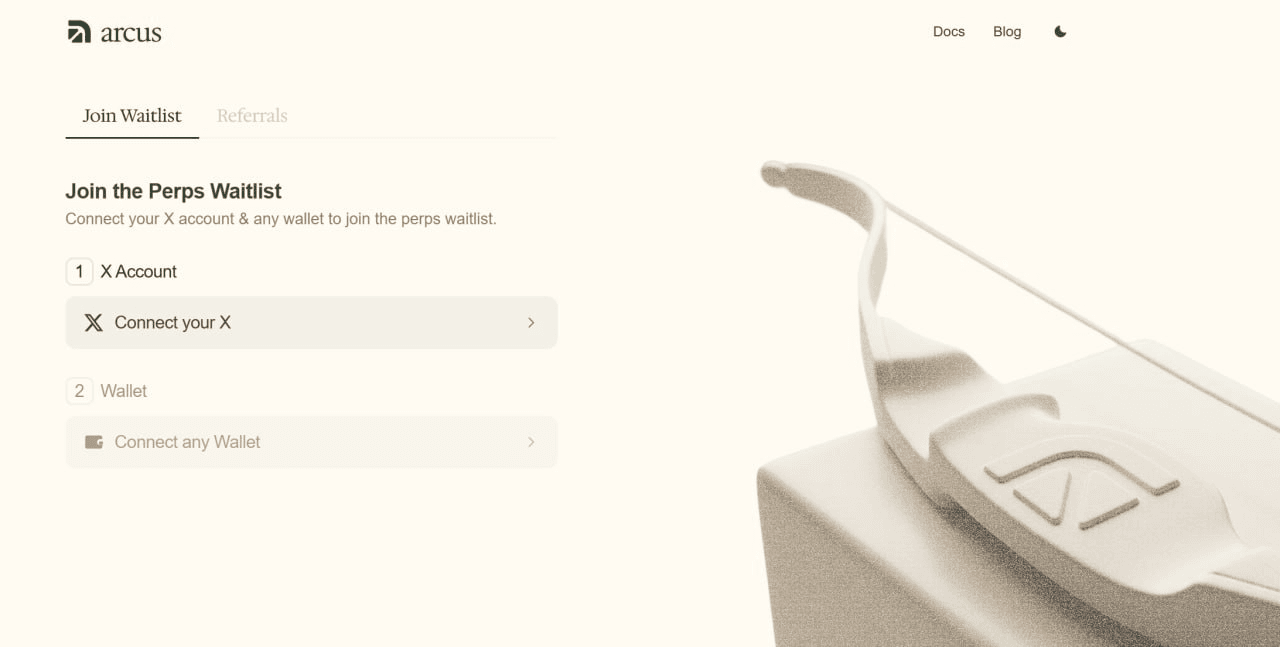 Arcus: Robinhood-Backed Perps DEX Waitlist